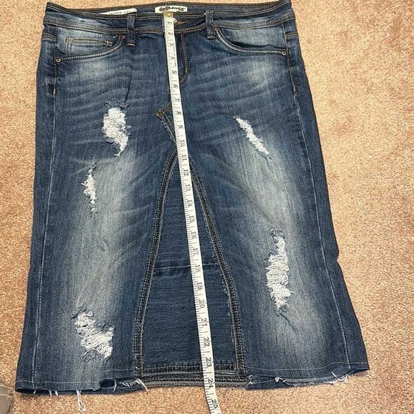 Vintage dollhouse roll-up skinny capri converted skirt size 11 - Picture 7 of 7